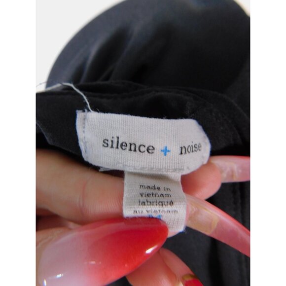 Silence + Noise Black One Shoulder Asymmetrical Surplice Dress Glam Witch - Picture 10 of 12